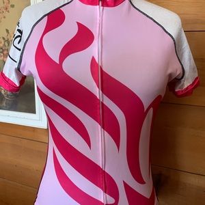 Jakroo Pink Cycling Jersey-Large